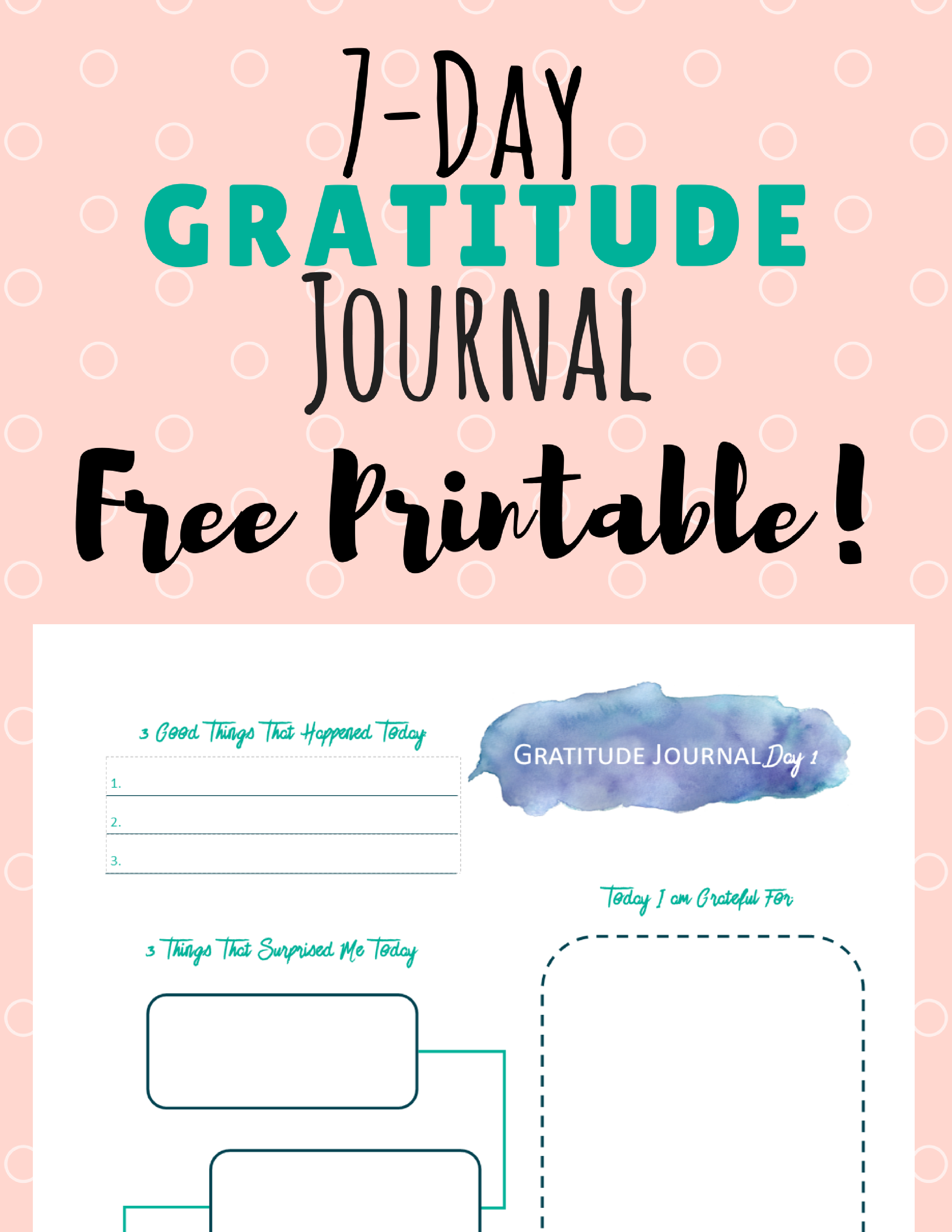 7 Day Gratitude Journal - Seeking God with Joy