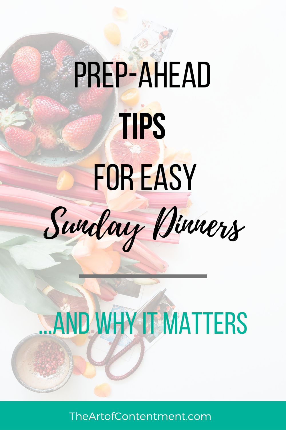 Do you love sitting down to Sunday dinner but dread the work? Prep-Ahead Tips for Easy Sunday Dinners will make cooking a snap!