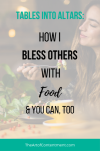 Isn’t it wonderful that the small things we do for others can have such a large impact? Share a meal and touch a heart. After all, you’re cooking anyway, right?