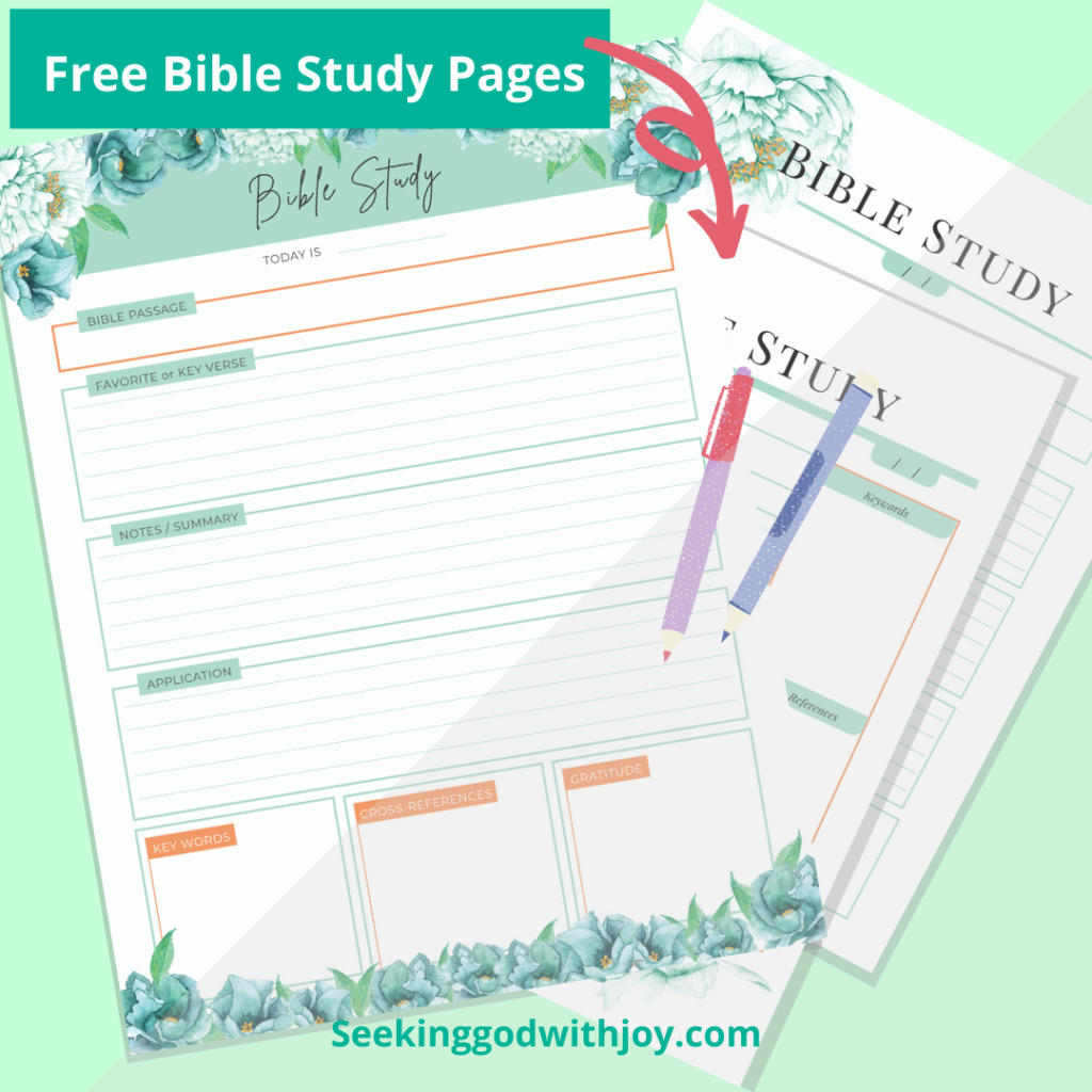 image of three Bible study pages