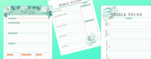 three Bible study journal pages