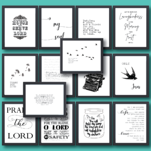 gallery wall of art prints