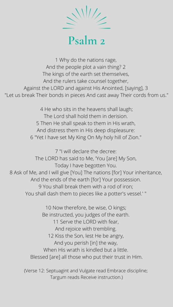 text of psalm 2 written out